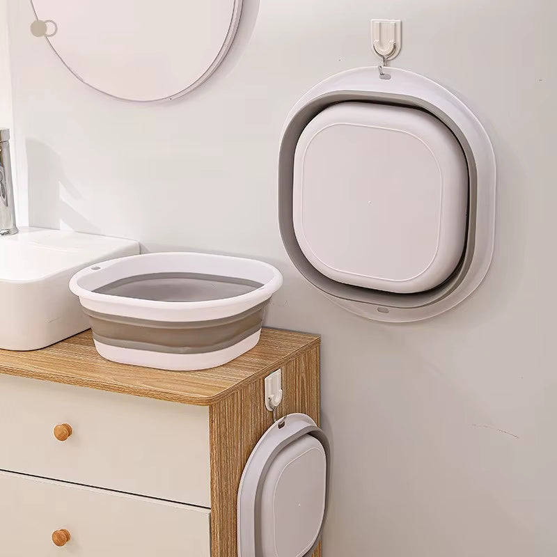 Portable Folding Silicone Washbasin - The Ultimate Collapsible Sink for Camping, Travel, and Dorm Room Essentials