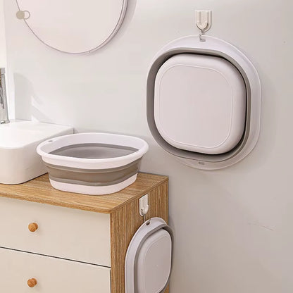Portable Folding Silicone Washbasin - The Ultimate Collapsible Sink for Camping, Travel, and Dorm Room Essentials