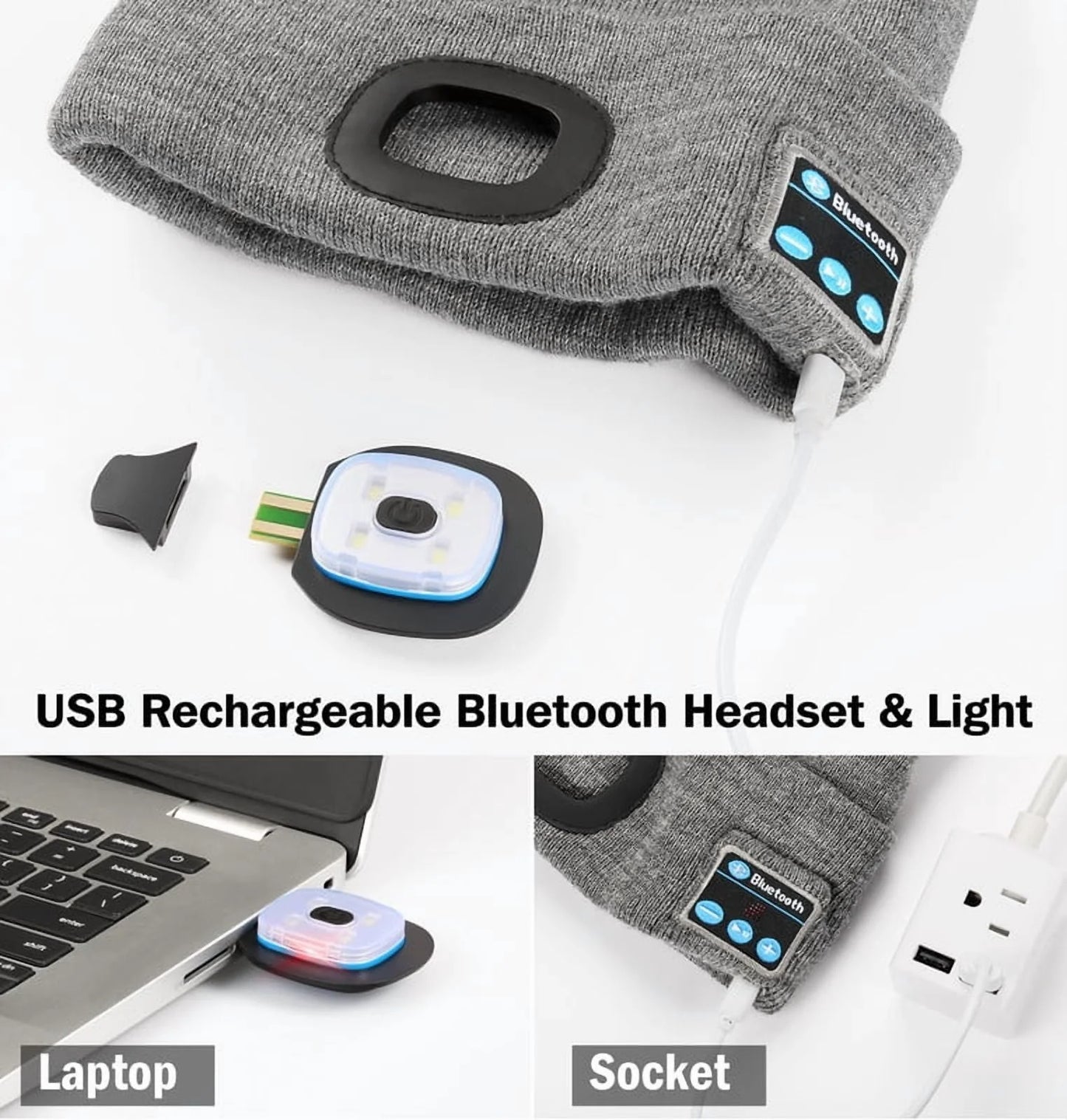 Stay Warm and Connected: Bluetooth Beanie with Light - The Ultimate Tech Gift for Men, Perfect for Outdoor Adventures and Winter Fun