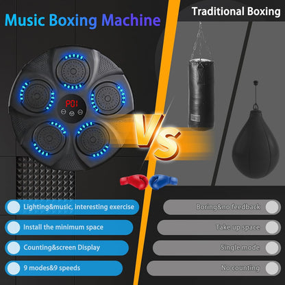 Revolutionary Smart Music Boxing Machine with Gloves – Your Ultimate Wall-Mounted Bluetooth Boxing Trainer for Home Workouts!