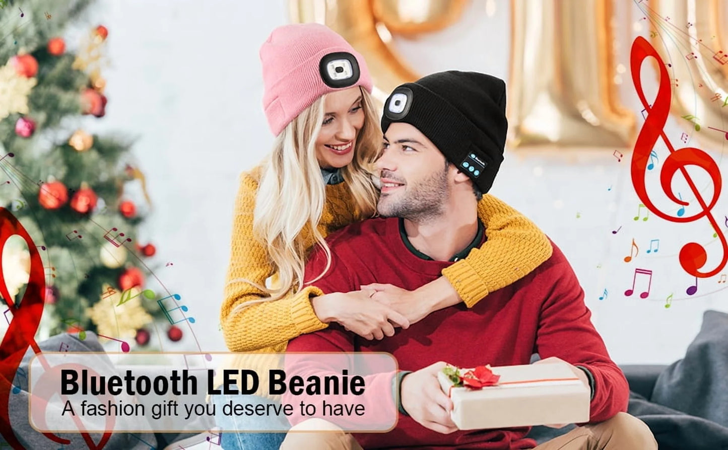 Stay Warm and Connected: Bluetooth Beanie with Light - The Ultimate Tech Gift for Men, Perfect for Outdoor Adventures and Winter Fun