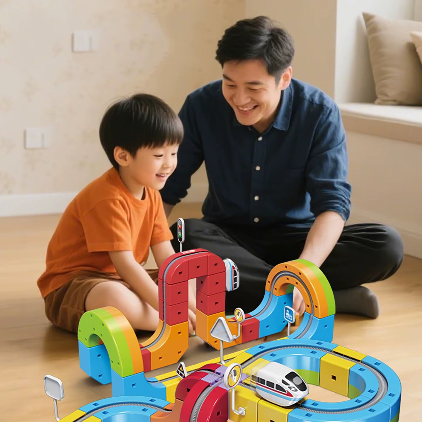 Engaging Magnetic Rail Car Cube Toy Set - Educational DIY Building Blocks for Kids 6-12 Years - Perfect Christmas Gift!