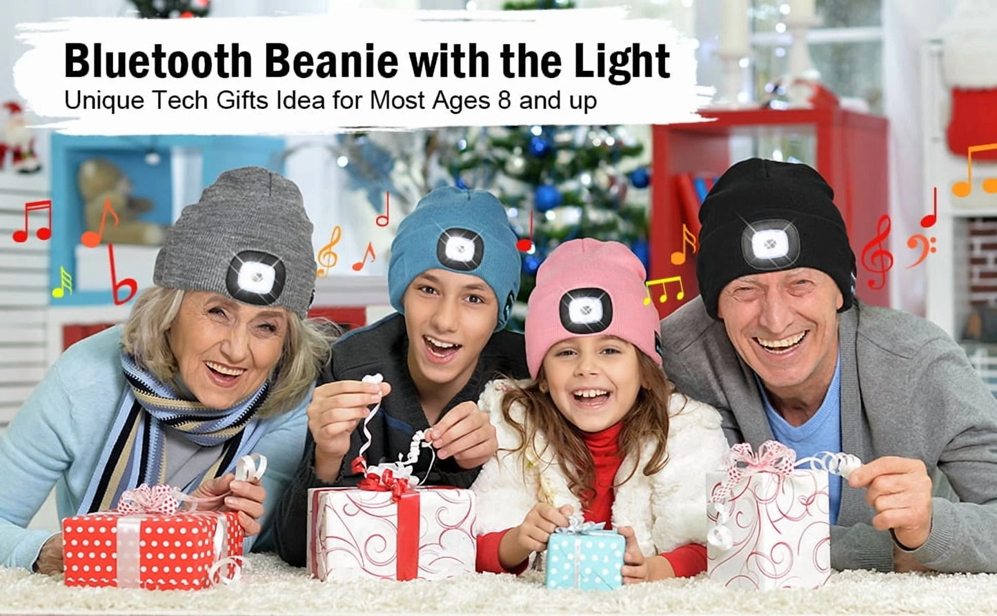 Stay Warm and Connected: Bluetooth Beanie with Light - The Ultimate Tech Gift for Men, Perfect for Outdoor Adventures and Winter Fun