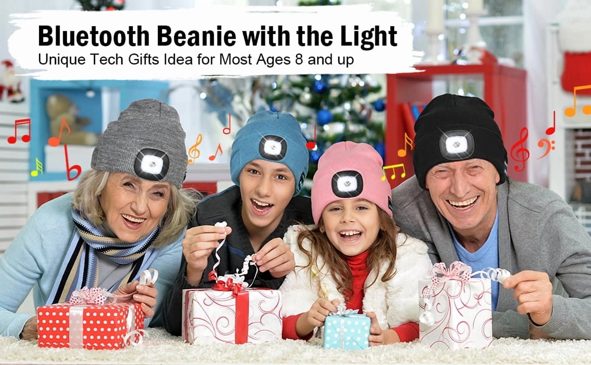 Stay Warm and Connected: Bluetooth Beanie with Light - The Ultimate Tech Gift for Men, Perfect for Outdoor Adventures and Winter Fun