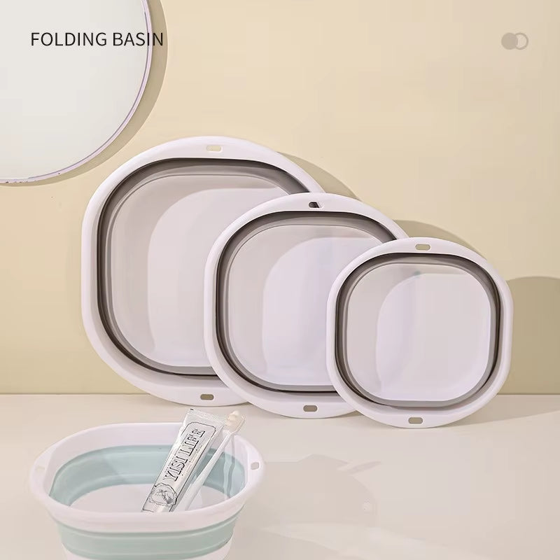 Portable Folding Silicone Washbasin - The Ultimate Collapsible Sink for Camping, Travel, and Dorm Room Essentials