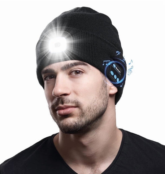 Stay Warm and Connected: Bluetooth Beanie with Light - The Ultimate Tech Gift for Men, Perfect for Outdoor Adventures and Winter Fun