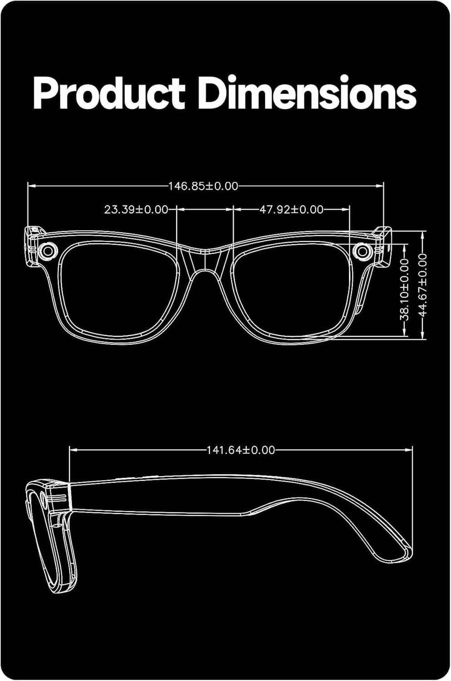 Revolutionary AI Smart Glasses with 800W HD Camera, Bluetooth Connectivity, and UV Protection for Ultimate Comfort and Clarity