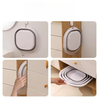 Portable Folding Silicone Washbasin - The Ultimate Collapsible Sink for Camping, Travel, and Dorm Room Essentials