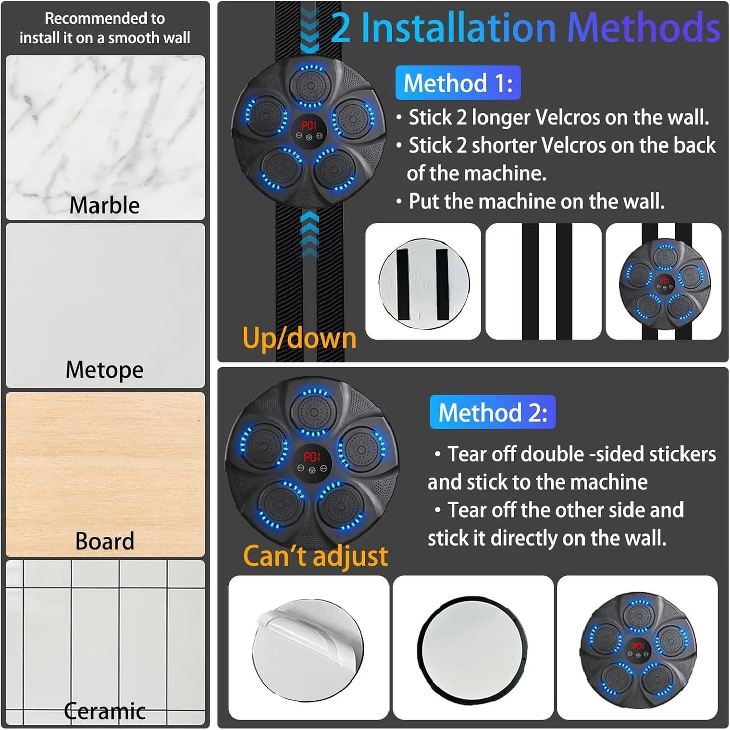 Revolutionary Smart Music Boxing Machine with Gloves – Your Ultimate Wall-Mounted Bluetooth Boxing Trainer for Home Workouts!