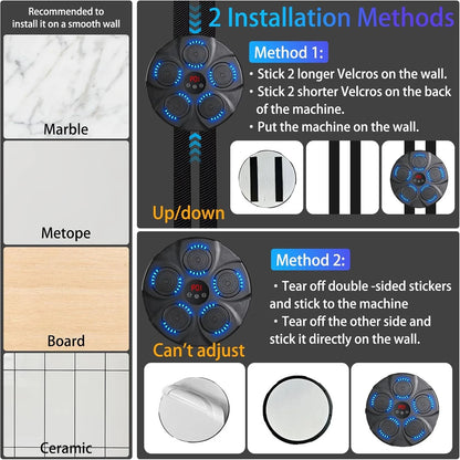 Revolutionary Smart Music Boxing Machine with Gloves – Your Ultimate Wall-Mounted Bluetooth Boxing Trainer for Home Workouts!