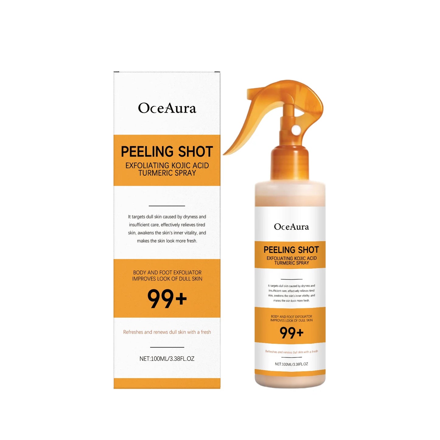 Revitalize Your Skin with Body Keratin Care Kojic Acid & Turmeric Exfoliating Spray - Nourishing & Hydrating Solution for All Skin Types!
