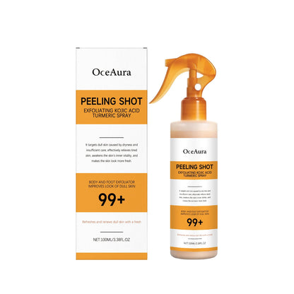 Revitalize Your Skin with Body Keratin Care Kojic Acid & Turmeric Exfoliating Spray - Nourishing & Hydrating Solution for All Skin Types!