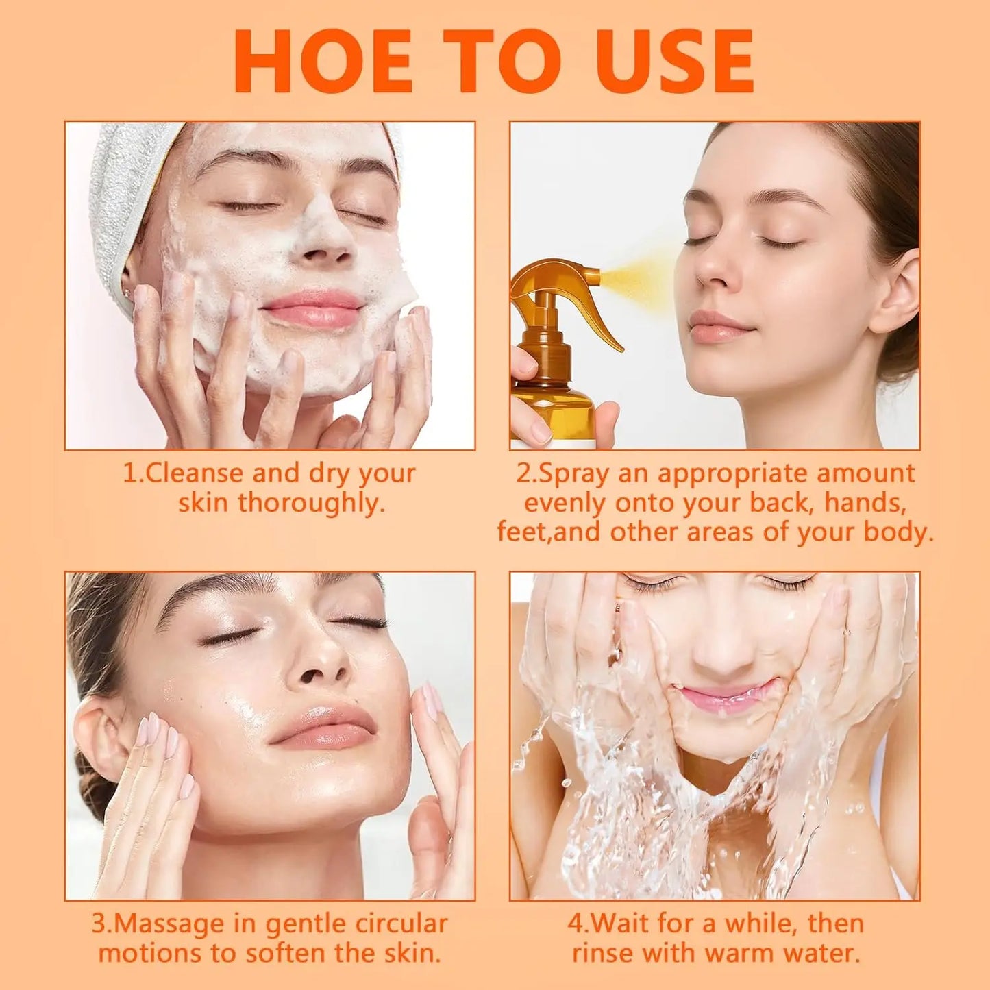 Revitalize Your Skin with Body Keratin Care Kojic Acid & Turmeric Exfoliating Spray - Nourishing & Hydrating Solution for All Skin Types!