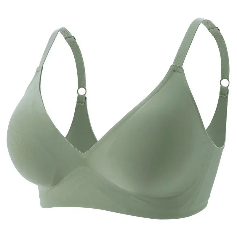 Experience Ultimate Comfort with Our Wireless Latex Jelly Seamless Bras - Removable Padded Bralette for Everyday Wear