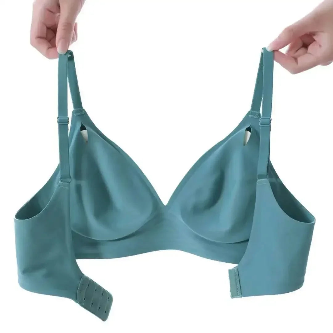 Experience Ultimate Comfort with Our Wireless Latex Jelly Seamless Bras - Removable Padded Bralette for Everyday Wear
