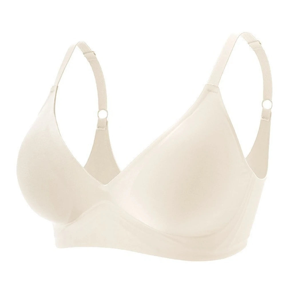 Experience Ultimate Comfort with Our Wireless Latex Jelly Seamless Bras - Removable Padded Bralette for Everyday Wear
