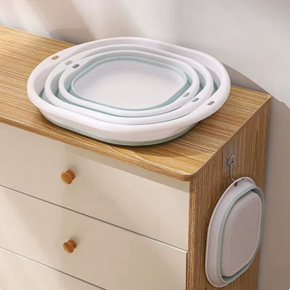 Portable Folding Silicone Washbasin - The Ultimate Collapsible Sink for Camping, Travel, and Dorm Room Essentials