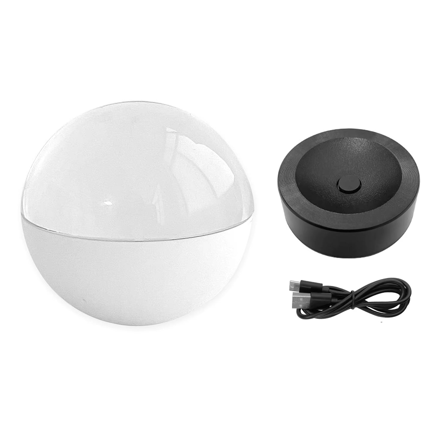 Capture Memories in 3D: Customizable Crystal Ball Video Player - The Perfect Gift for Couples and Pets!