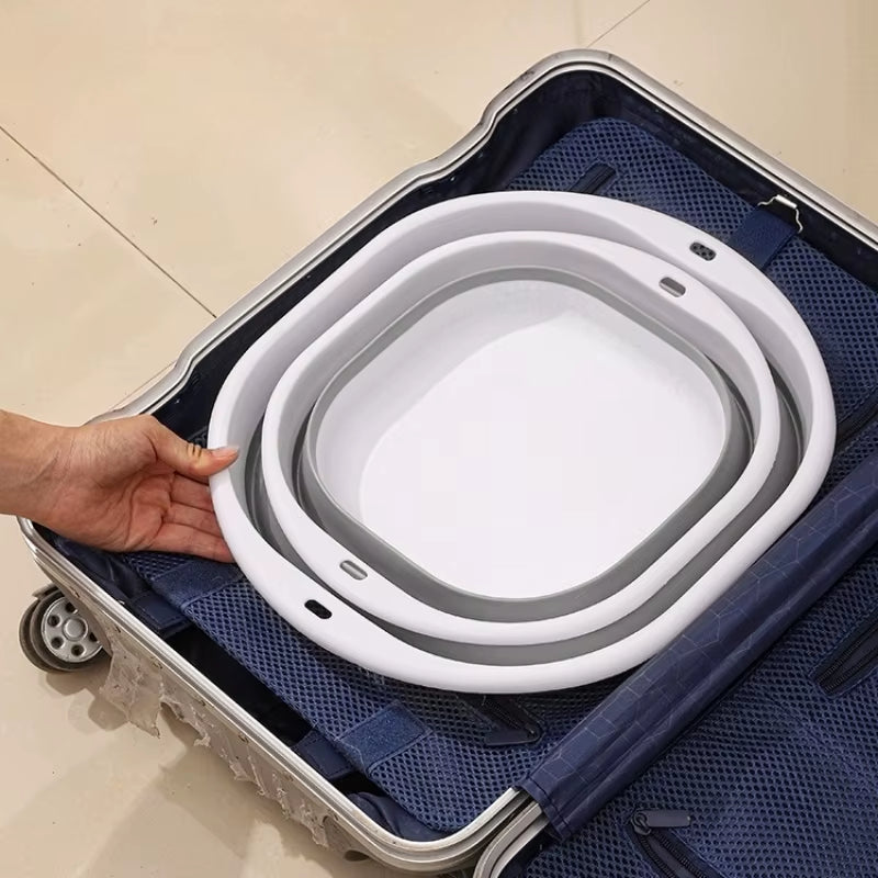 Portable Folding Silicone Washbasin - The Ultimate Collapsible Sink for Camping, Travel, and Dorm Room Essentials